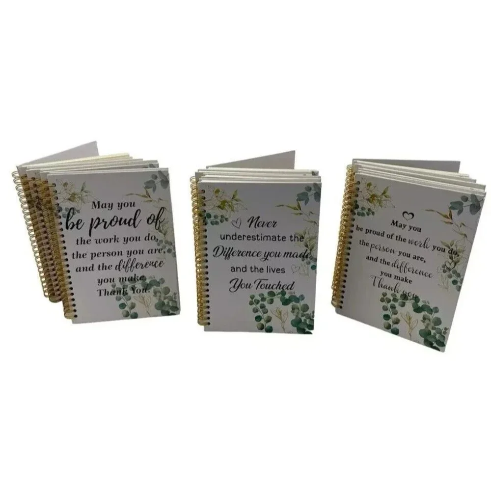 Appreciation Thank You Gifts Inspirational Spiral Notebook set of 12